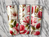 Magnolia 20oz Skinny Tumbler Sublimation PNG Seamless Tapered Digital, Floral Botanical Print Design thumbnail 7