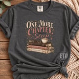 One More Chapter PNG, Vintage Book Lover Sublimation Design, Cozy Reader Graphic, Bookworm Shirt Clipart, Librarian Book Club Gift thumbnail 6