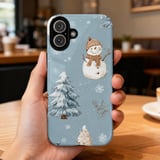 Winter iPhone Case: Snowman Pattern, Holiday Design, Protective, Christmas Theme thumbnail 9
