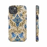 Floral iPhone Case: Bluebell Pattern, Elegant Vintage Design, Protective Phone Cover thumbnail 5