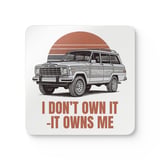 Grand Wagoneer Corkwood Coaster Set, Car Coasters, The Waggy Art, Automotive Gift, Classic SUV, Auto Lover, Retro Car Drink Coasters thumbnail 4