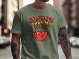 Stronger Than My Stent T-Shirt: Heart Attack Recovery Cardiac Health Awareness Graphic Tee thumbnail 12