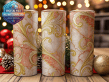 20 oz Tumbler Wrap, Gold Marble Sublimation Design, Straight Tapered Tumbler Design, Digital Download, Tumbler png thumbnail 2