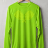Pickleball Sport-Tek Long Sleeve Tee, Neon Yellow Crossed Pickleball Paddles Graphic, Sun Shield Shirt thumbnail 10