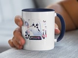 Halloween Mug, Cute Ghost Makeup, Spooky Season Coffee Cup, Glam Ghost Mug, Funny Halloween Gift, Halloween Decor, Kawaii Ghost Mug thumbnail 2