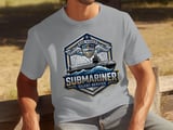 US Navy Submariner Silent Service T-Shirt, Patriotic Military Shirt, Navy Veteran Gift for Him, Anchor Dolphin Submarine Tee thumbnail 1