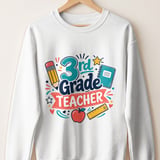 3rd Grade Teacher Shirt, Third Grade Team Crewneck Sweatshirt, Back To School Gift For Elementary Educator, Teacher Appreciation Tee thumbnail 13
