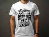 Freedom Is Riding a Bicycle | Road Bike T-Shirt thumbnail 2