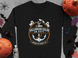 Halloween Sailor On Duty Anchor Set Spirits Up Graphic Nautical Ghost Crewneck Sweatshirts thumbnail 8
