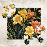 Yellow Freesia Tumbler Design, Watercolor Flowers Digital Paper, Floral Junk Journal, Printable Tumbler Png, Digital Scrapbooking thumbnail 12