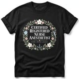 Floral Nurse Anesthetist Tee thumbnail 3
