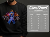 Cancer fighting t-shirt, Warrior Ribbon Tee, Blue Ribbon Support, Prostate Cancer Awareness, Fundraiser Shirt, Cancer Survivor Gift thumbnail 3