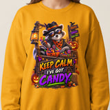 Keep Calm Randy the Raccoon Halloween Sweatshirt thumbnail 2