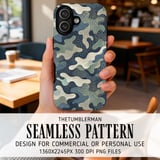 Abstract Camo Digital Pattern, Digital Paper Bundle, Seamless Camouflage, Texture Background, Printable Fabric, Vector Art, Digital Download thumbnail 6