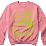 Pickleball Gildan Crewneck Sweatshirt, All I Need Is Jesus And Pickleball, Court Warm Up thumbnail 8