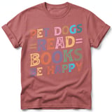 Pet Dogs Read Books Be Happy Tee thumbnail 3