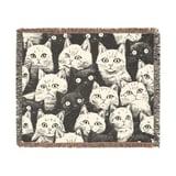 Black and White Cats Blanket,  Cat Lover Gift, Cozy Woven  Blanket, Cat Decor Tapestry Blanket thumbnail 11