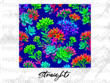 Vibrant Succulent Tumbler Wrap Digital PNG, Seamless Neon Botanical 20oz Skinny Sublimation Design File for Plant Lovers thumbnail 13