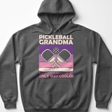Pickleball Gildan Fleece Hoodie, Pickleball Grandma Like A Regular Grandma Only Way Cooler, Court Pullover thumbnail 4