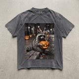 Cool Pumpkin Raccoon T-Shirt thumbnail 1