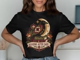Reading After Dark Tee or Sweatshirt, Faux Patchwork Design thumbnail 6