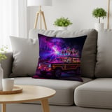 Grand Wagoneer Pillows, Raccoon Decor, Waggy Car, Party Lights Pillow Cases, Animal Art Pillows, Retro Car Pillows, Unique Decor thumbnail 1