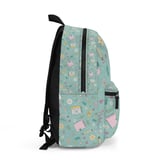 Cute Floral School Supplies Pattern Backpack, Aesthetic Teacher Student Notebook, Cottagecore Flower Print Spiral Notebook thumbnail 5