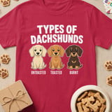 Types of Dachshunds Toast T-Shirt thumbnail 4