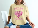 Pickleball Comfort Colors Shirt, Just A Girl Who Loves Pickleball, Cute Pink Heart Vintage Graphic Tee thumbnail 13