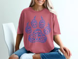 Music Notes Lion Paw Print Graphic T-Shirt thumbnail 5