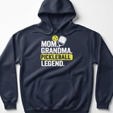 Pickleball Gildan Fleece Hoodie, Mom Grandma Pickleball Legend, Court Pullover thumbnail 6