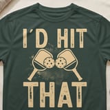 Pickleball Sport-Tek Performance Tee, I'd Hit That, Athletic Humor Open Play Pickleball Court Apparel thumbnail 5