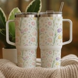 Digital Pattern, Floral Pattern, Tulip Pattern, Daisy Pattern, Watercolor Pattern, Digital Bundle, Spring Pattern, Flower Pattern, PNG JPG thumbnail 11