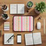Cute School Supplies Laptop Sleeve, Pastel Pink Pencil Ruler Notebook Accessory Pouch, Teacher Student Gift thumbnail 7