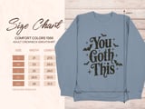 You Goth This T-Shirt, Spooky Bat Halloween Sweatshirt, Gothic Empowerment Quote Top, Funny Pun Creepy Cute, Dark Aesthetic Gift thumbnail 9