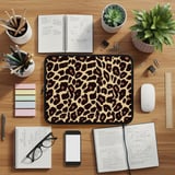 Chic Leopard Print Laptop Sleeve, Animal Print Accessory Pouch, Trendy Wild Jungle Pattern Tech Case thumbnail 8
