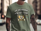 Hip Replacement T-Shirt: New Hip Today Operation, Retro Cartoon Hip Bone thumbnail 1