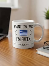 Funny Greek Gift Mug – I'm Not Yelling thumbnail 3