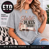 Shes Got Places To Go PNG Girls Trip Vacation Sublimation Design, Glam Jetsetter Travel Luggage Clipart, Pink Gold Boho Travel PNG thumbnail 13
