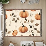 Pumpkin Blanket, Pumpkin Pillow, Fall Decor, Autumn Leaves, Thanksgiving Decor, Watercolor Pumpkins, Seasonal Throw Blanket, Accent Pillow thumbnail 4