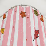 Pink Fall Shower Curtain and Bath Mat, Cute Pastel Autumn Leaves Bathroom Decor, Cottagecore Pinecone Acorn Aesthetic Fall Decor Set thumbnail 4