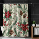 Christmas Poinsettia Tumbler Design, Digital Download, Watercolor Floral Junk Journal Pages, Holiday Scrapbooking Paper, Digital Tumbler PNG thumbnail 10