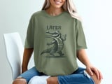 Funny Later Alligator T-Shirt | Retro Vintage Cartoon Crocodile Graphic Tee | Sarcastic Humor Animal Lover Gift thumbnail 2