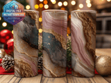 20 oz Tumbler Wrap Sublimation, Pink Marble Gold, Digital Download, Straight Tapered PNG, Tumbler Design, Unique Tumbler Wrap Designs thumbnail 2