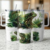 Frog Tumbler Wrap Design, 40oz Tumbler Wrap PNG, Nature Frog Sublimation Design, Digital Download for Tumbler thumbnail 5