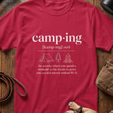 Camping Definition Humor Tee thumbnail 4
