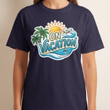 On Vacation Shirt, Summer Travel Tee, Beach Trip Outfit, Holiday Mode T-Shirt, Palm Tree Ocean Plane Graphic, Cruise Ready Top, Travel Lover thumbnail 10