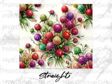 Watercolor Floral Tumbler Sublimation Design PNG | 20oz Skinny Seamless Tapered Digital File with Free Car Coaster Wrap thumbnail 13