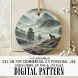 Enchanted Highlands Stag Digital Design Size Bundle Png thumbnail 3
