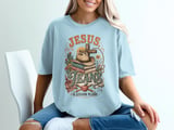 Jesus Jeans & Lesson Plans Teacher T-Shirt | Christian Western Educator Gift Tee | Faith-Inspired Retro Boho Teacher Appreciation Shirt thumbnail 9